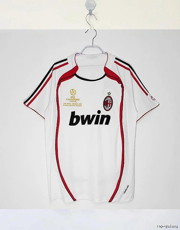 AC Milan Compact Retro soccer jersey Red Black Striped for Smart Casual Looks