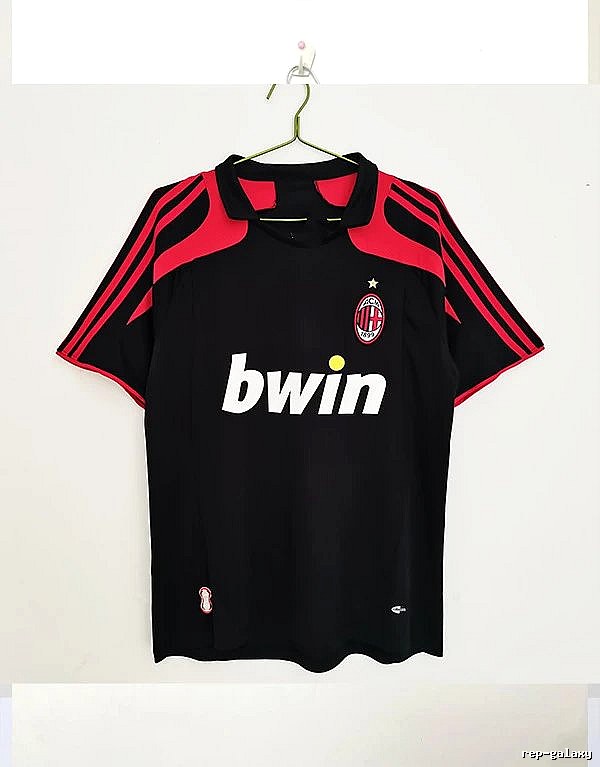 AC Milan Weekend Retro soccer jersey Red Black Striped for Seasonal Looks