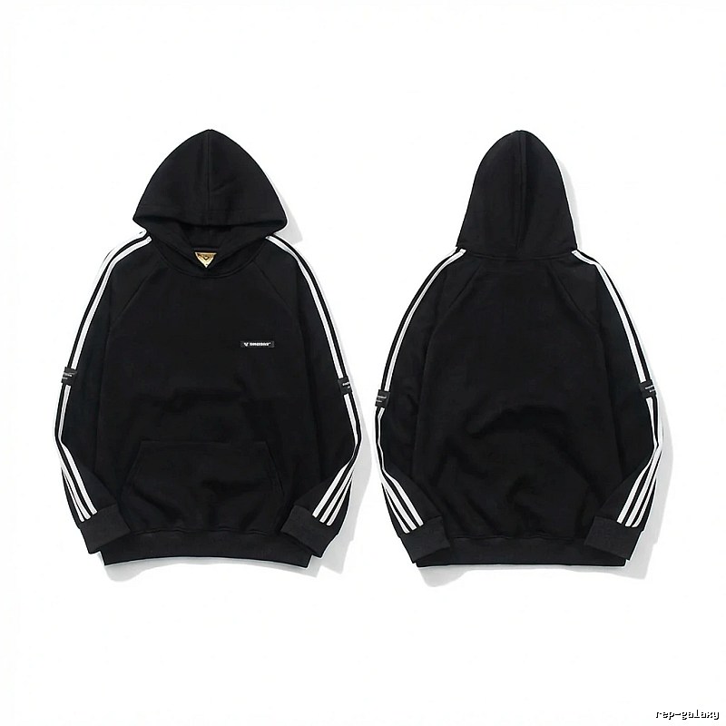 Adidas classic three - stripe black sweatshirt