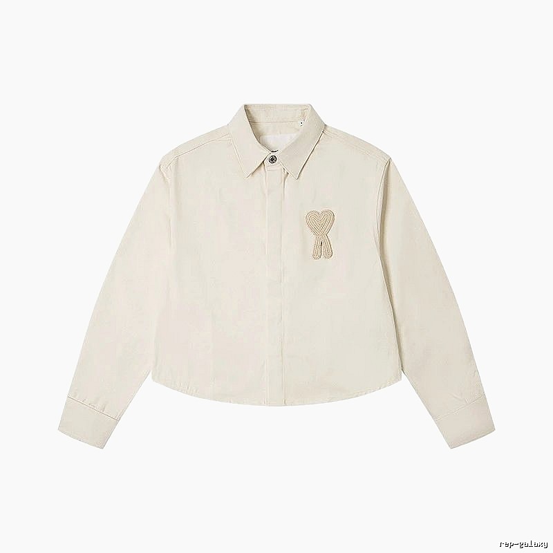 AMI embroidered love style white shirt