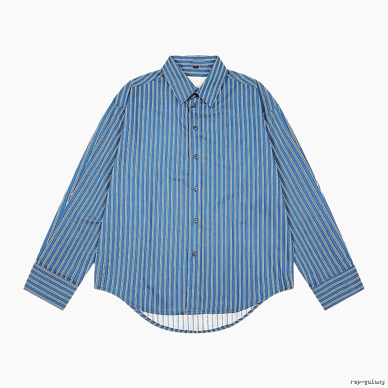 AMI striped retro-style blue shirt