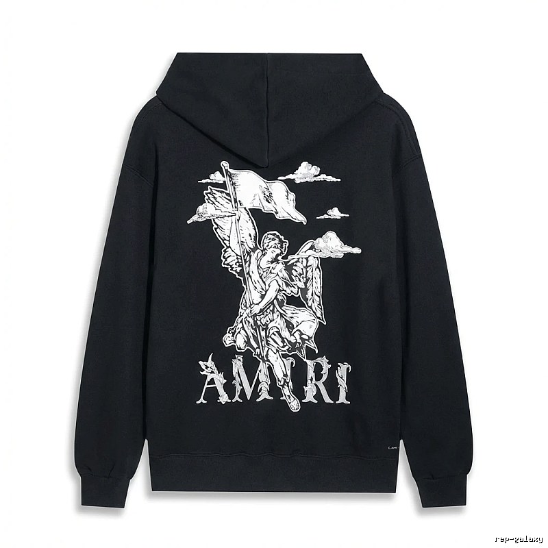 AMIRI Black Sweatshirt with Angel Print