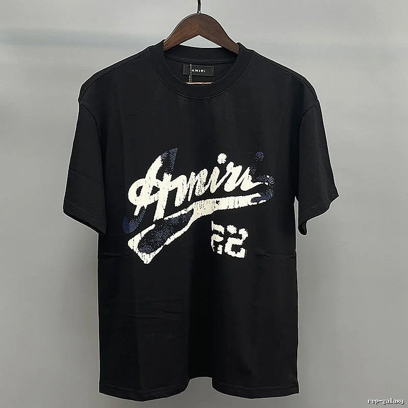 Amiri Black White Records Graphic T-Shirt Campus Look
