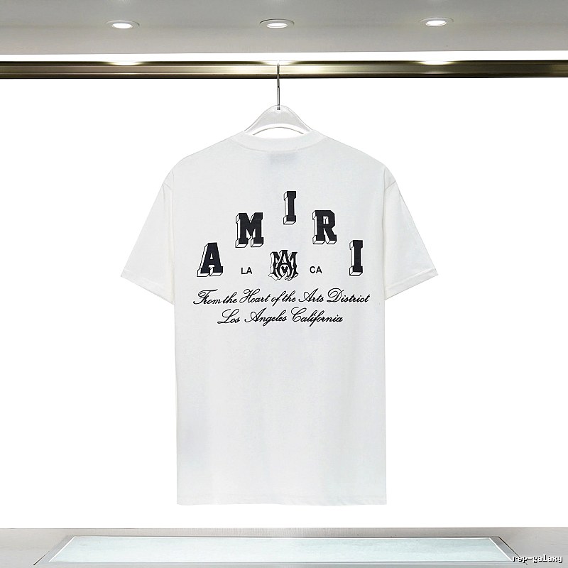 Amiri Daily Graphic T-shirt White Blue Amiri with Visual Detail