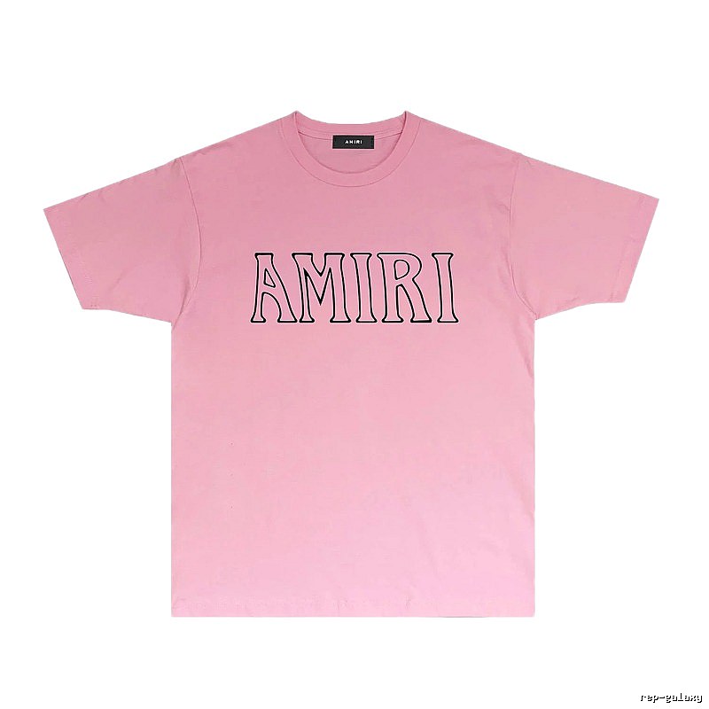AMIRI minimalist style pink T-shirt
