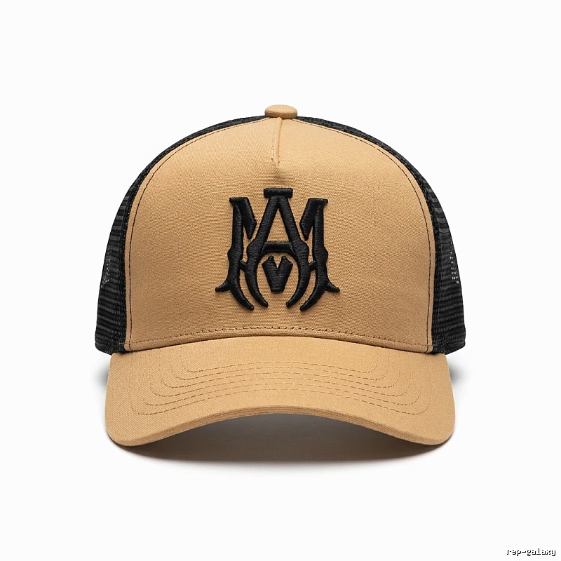 AMIRI Retro Style Brown and Black Patchwork Hat