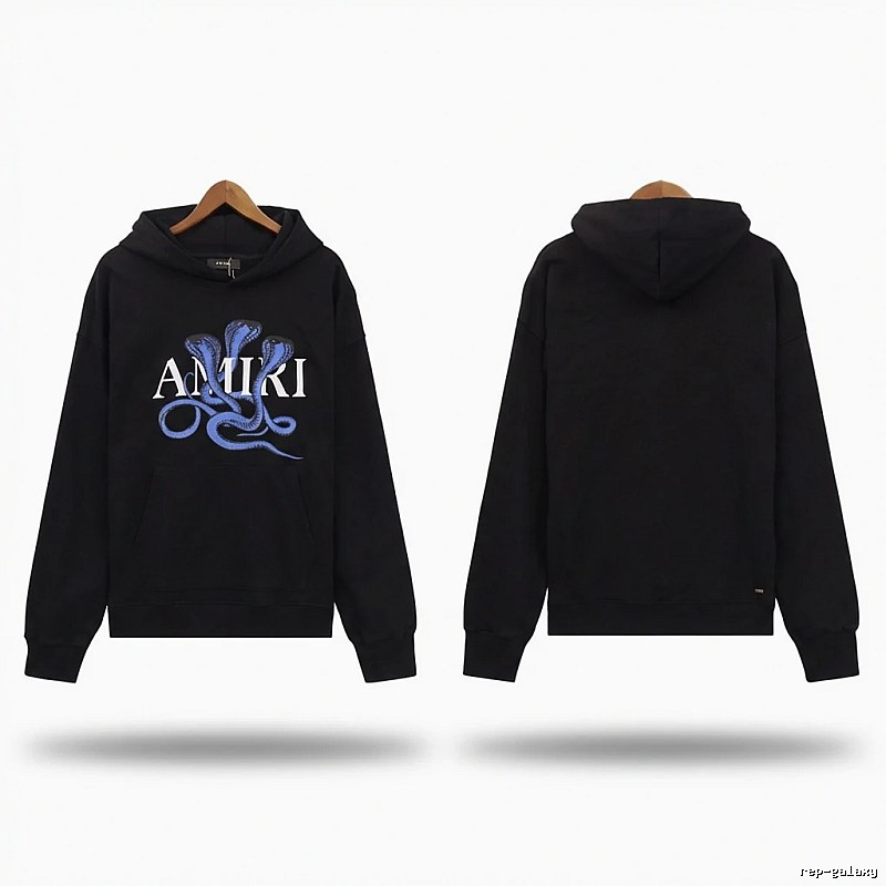 AMIRI Snake Pattern Trendy and Cool Black Sweatshirt