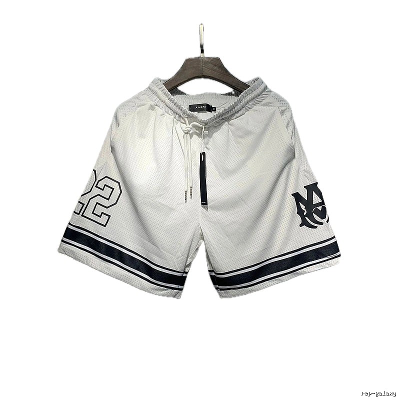 AMIRI Street Style White Mesh Athletic Shorts