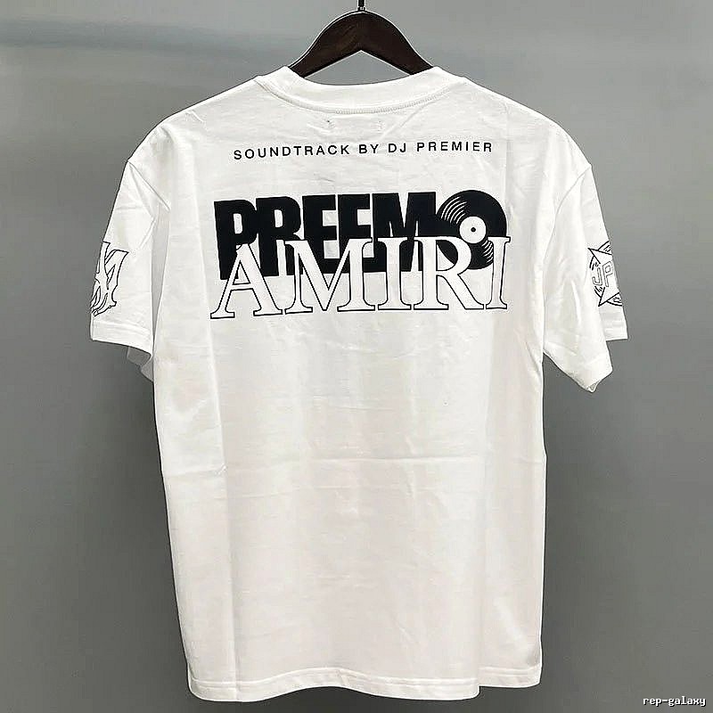 Amiri White Black Records Graphic T-Shirt Coffee Run