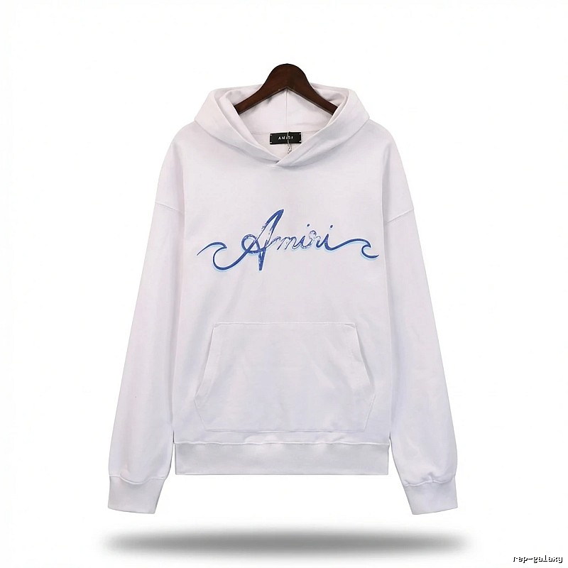 AMIRI white minimalist hoodie