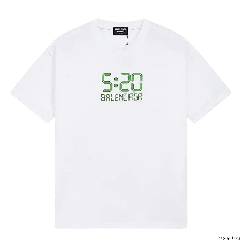 Balenciaga 5:20 Printed Trendy White T-Shirt