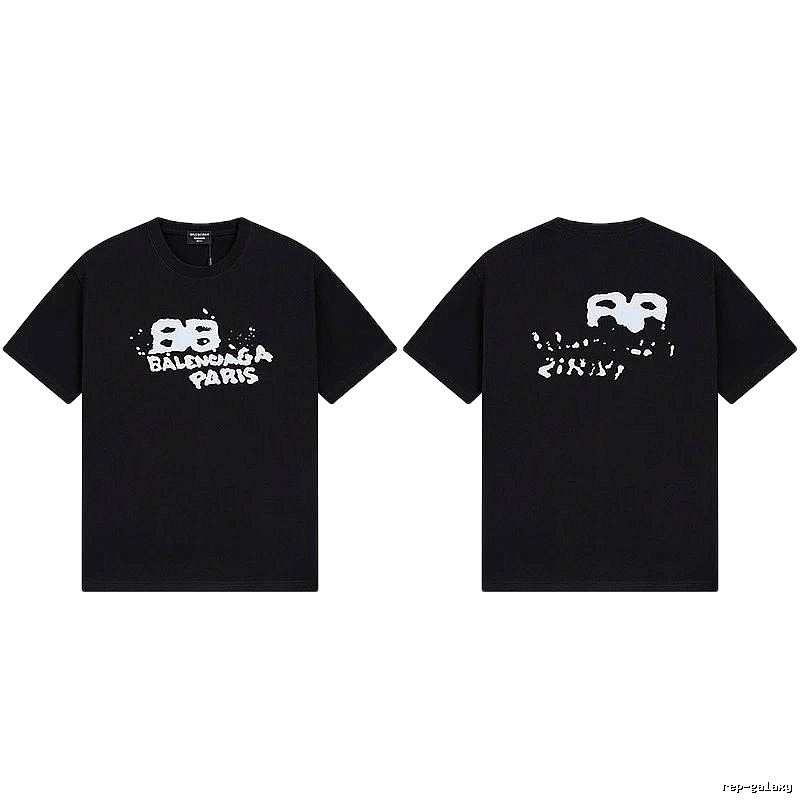 Balenciaga graffiti-style black T-shirt