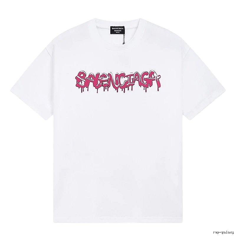 Balenciaga graffiti-style white T-shirt