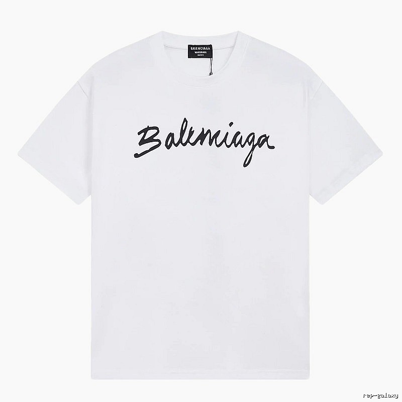 Balenciaga Handwritten Signature Casual White T-shirt