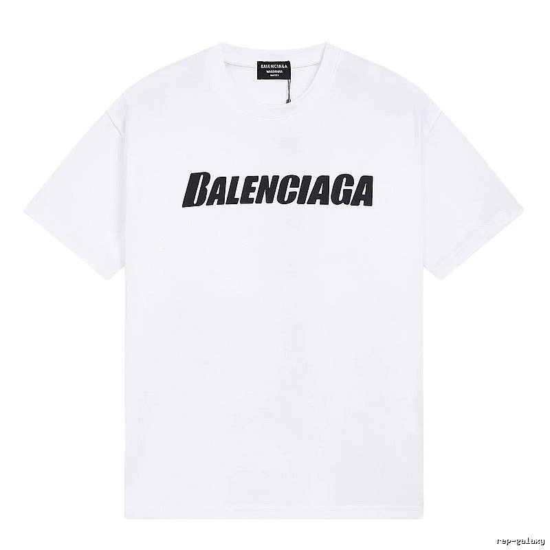 Balenciaga Letter Print Trendy White T-Shirt