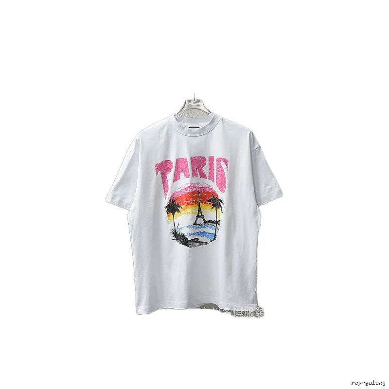 Balenciaga Printed Casual White T-shirt