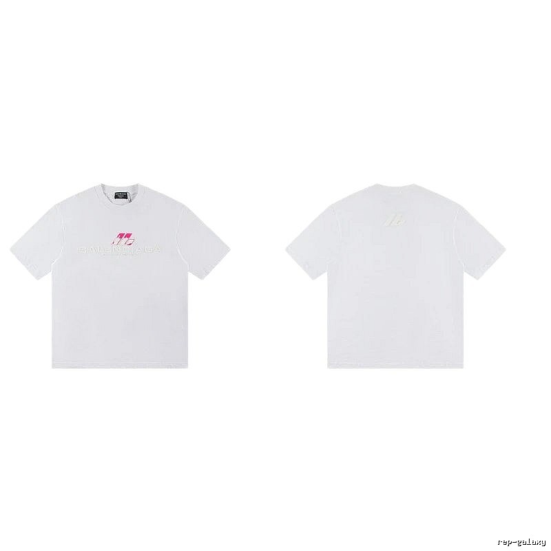 Balenciaga Printed Streetwear-style White T-Shirt