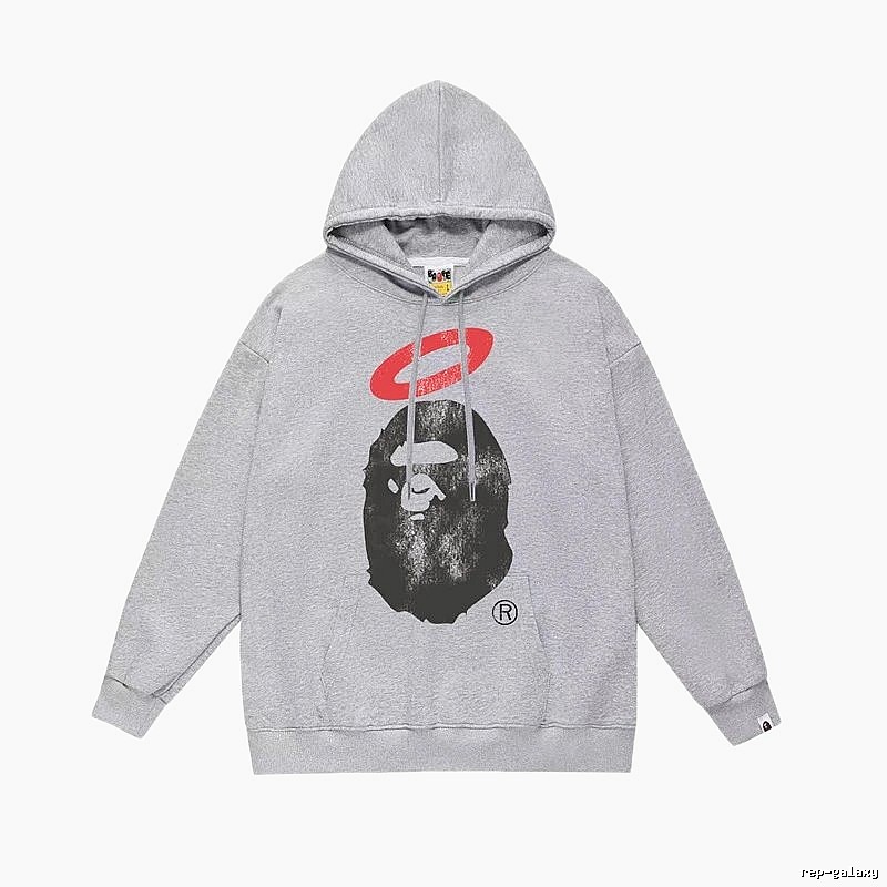 Bape Ape Head Grey Hoodie