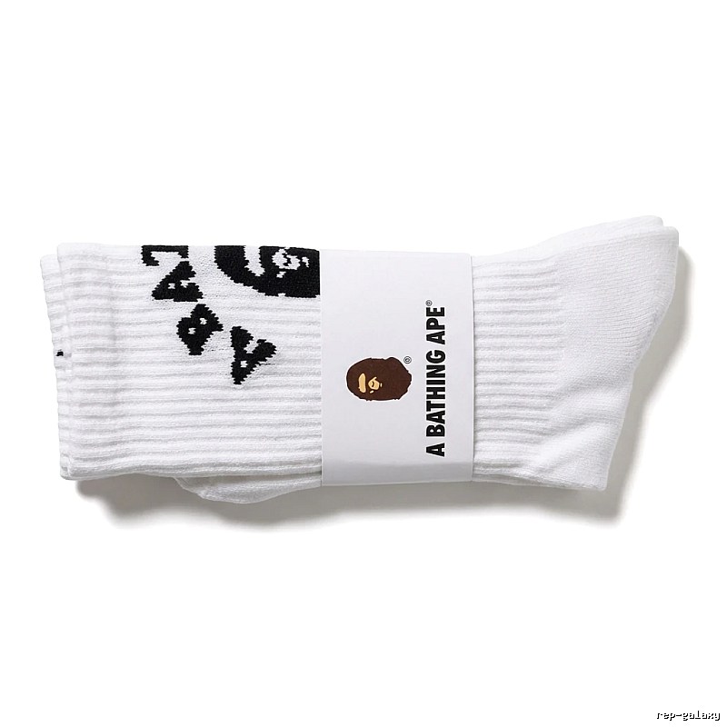 Bape Ape Head White Trendy Socks