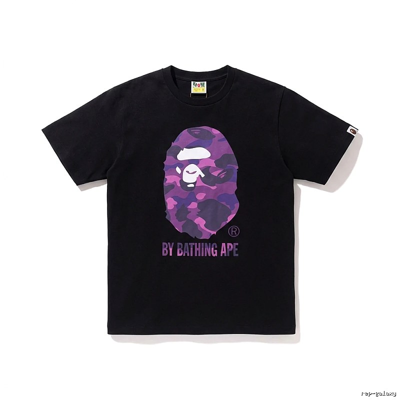 Bape camouflage-style black T-shirt