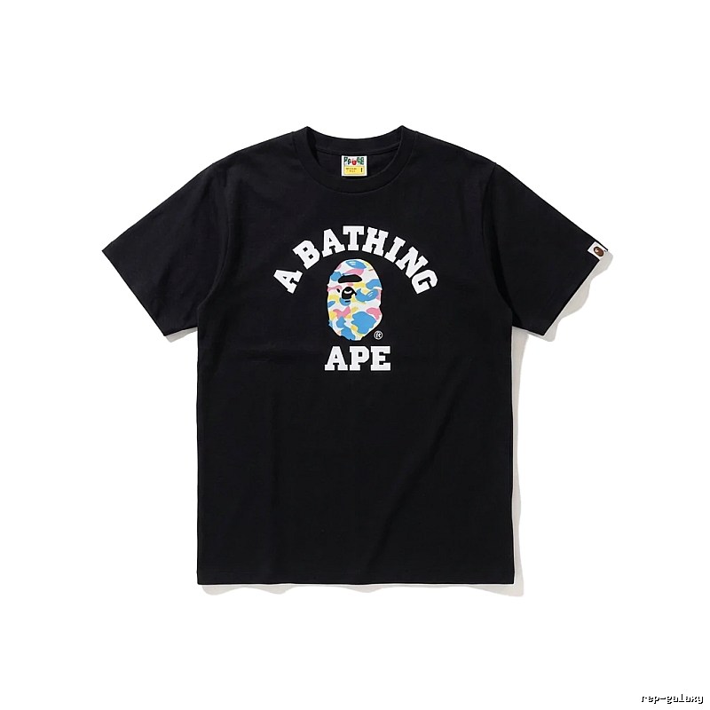 Bape camouflage style black T-shirt