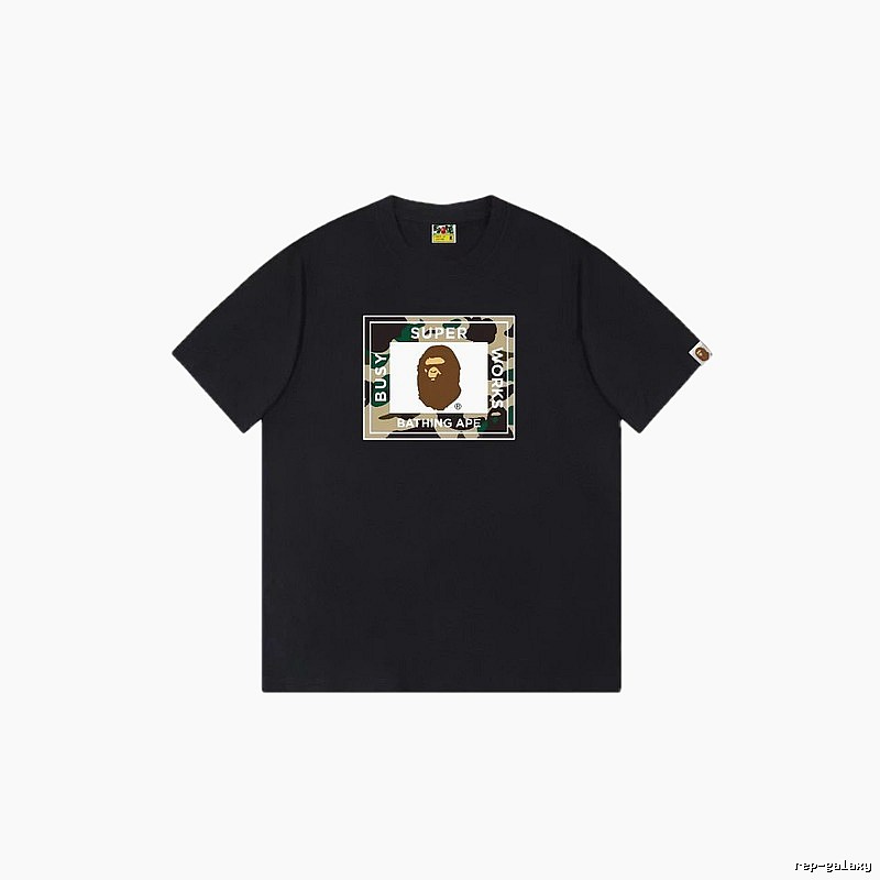 Bape camouflage style black T-shirt