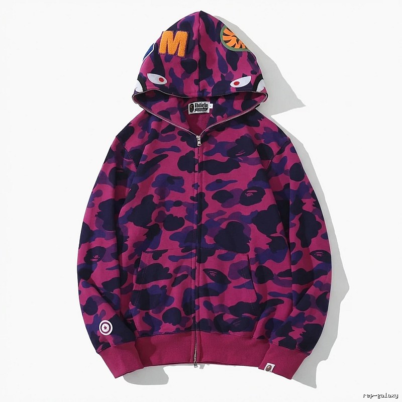 Bape camouflage style purple-pink hoodie