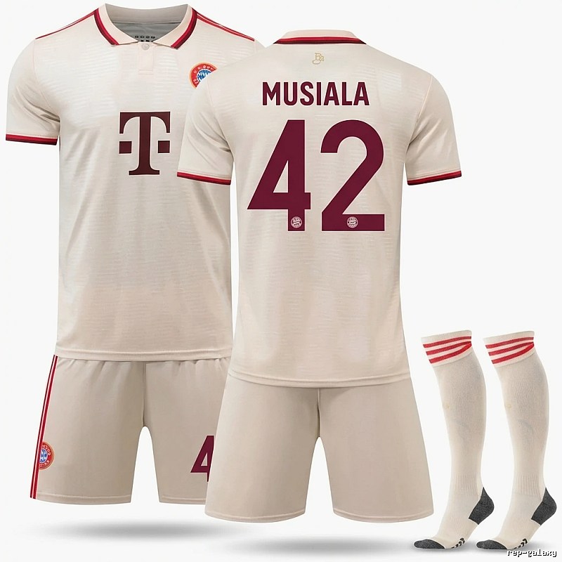 Bayern Munich's home white jersey.