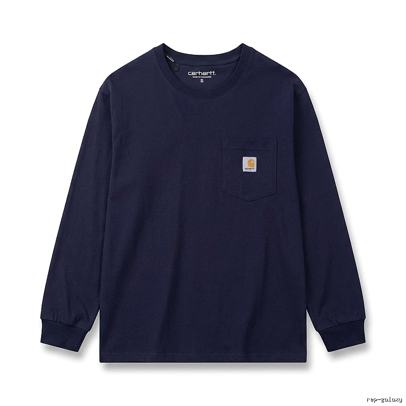 Carhartt simple and casual style navy long-sleeve