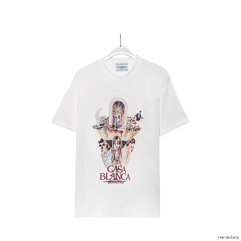Casablanca Grand Prix Printed White T-shirt