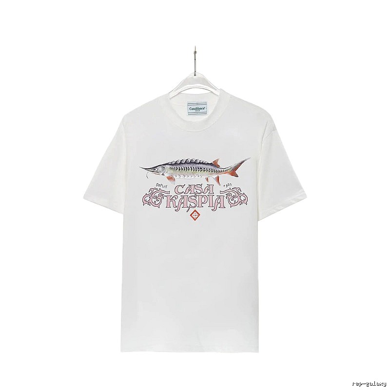 Casablanca - printed retro - style white T - shirt