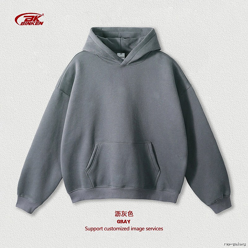 Casual Pullover hoodie Navy Blank Kangaroo for Streetwear Looks