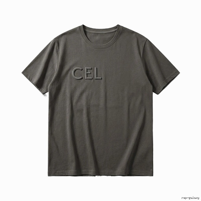 CELINE minimalist style dark gray T-shirt