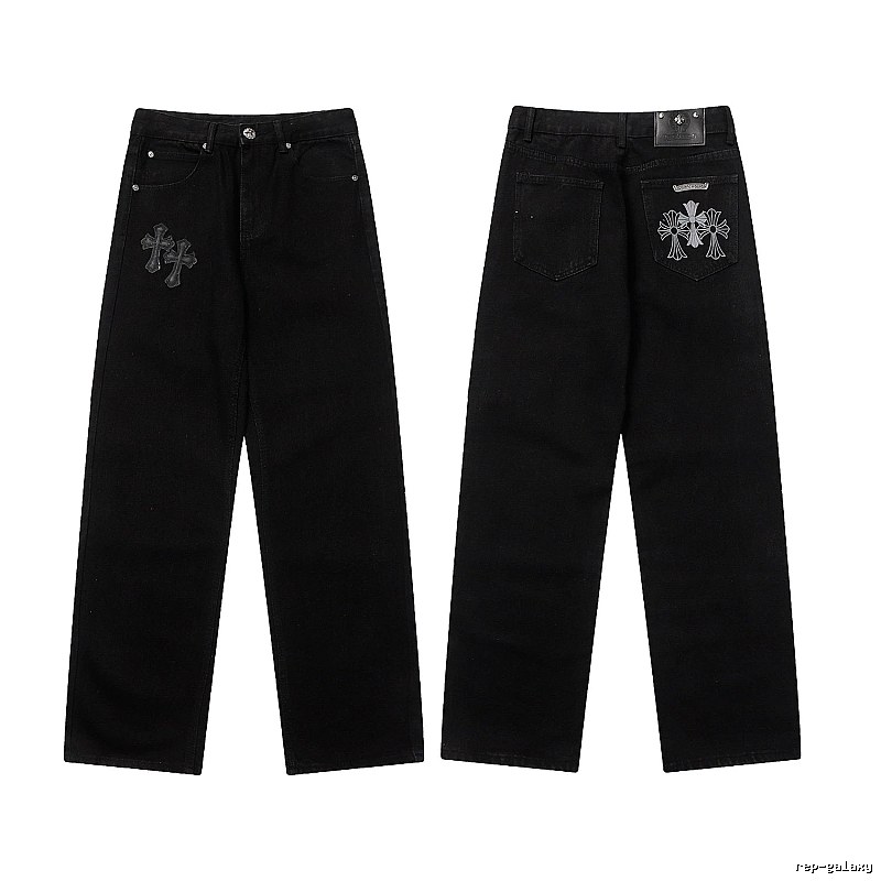 Chrome Hearts Classic Graphic jeans Light Denim Jeans with Travel-Friendly Style