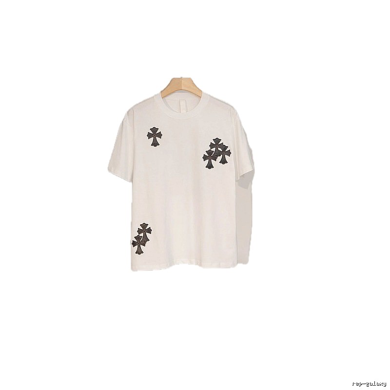 Chrome Hearts Cross Patch Street Style White T-Shirt