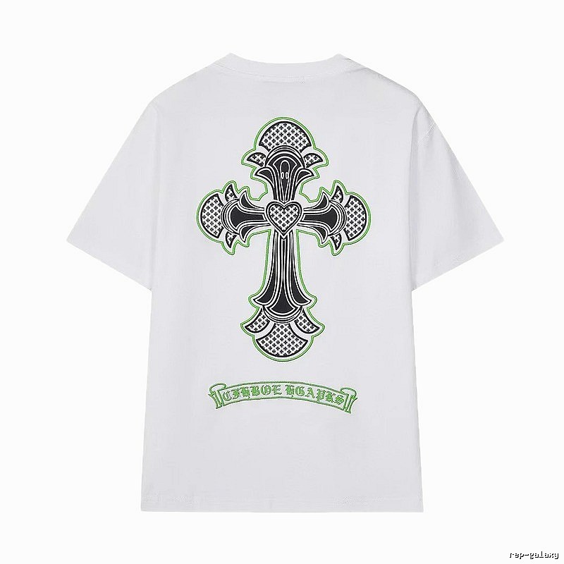 Chrome Hearts Cross Print Street Style White T-Shirt