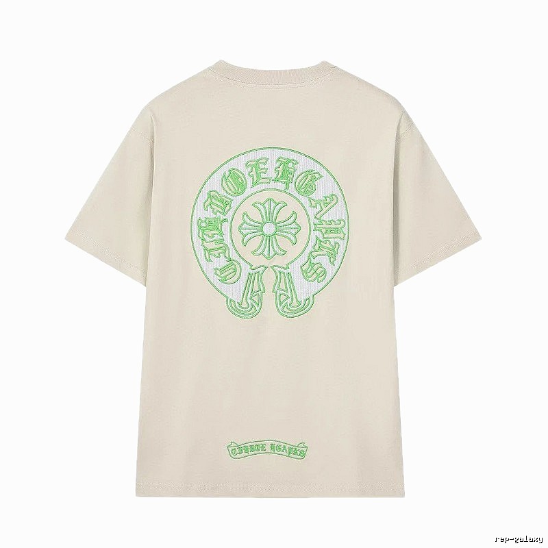 Chrome Hearts Embroidered Street Style Beige Short-sleeve T-shirt