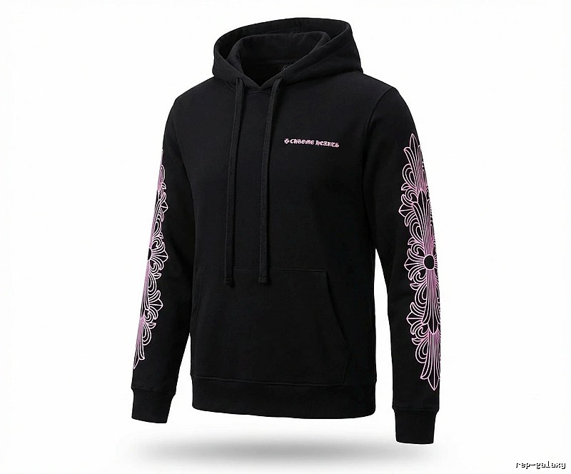 Chrome Hearts Gothic Style Black Hoodie