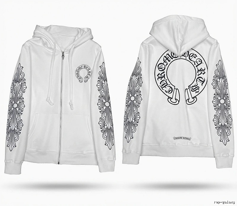 Chrome Hearts Printed Trendy and Cool Style White Hoodie
