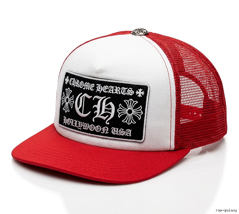 Chrome Hearts Retro Red and White Hat