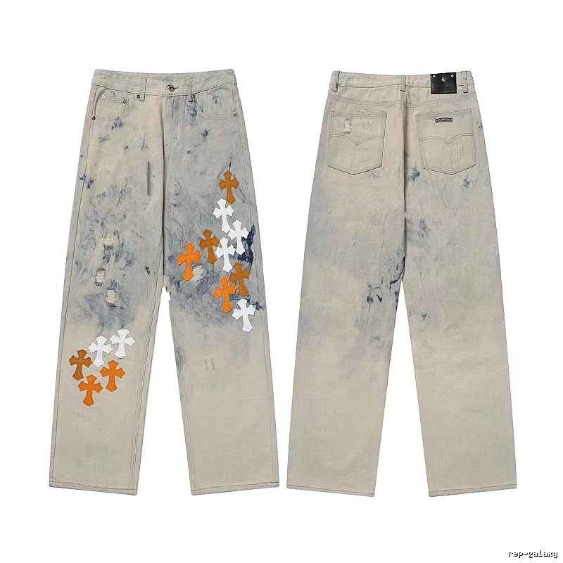 Chrome Hearts Weekend Graphic jeans Light Denim Jeans for Weekend Wear