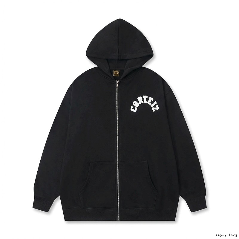 Corteiz street-style black hoodie
