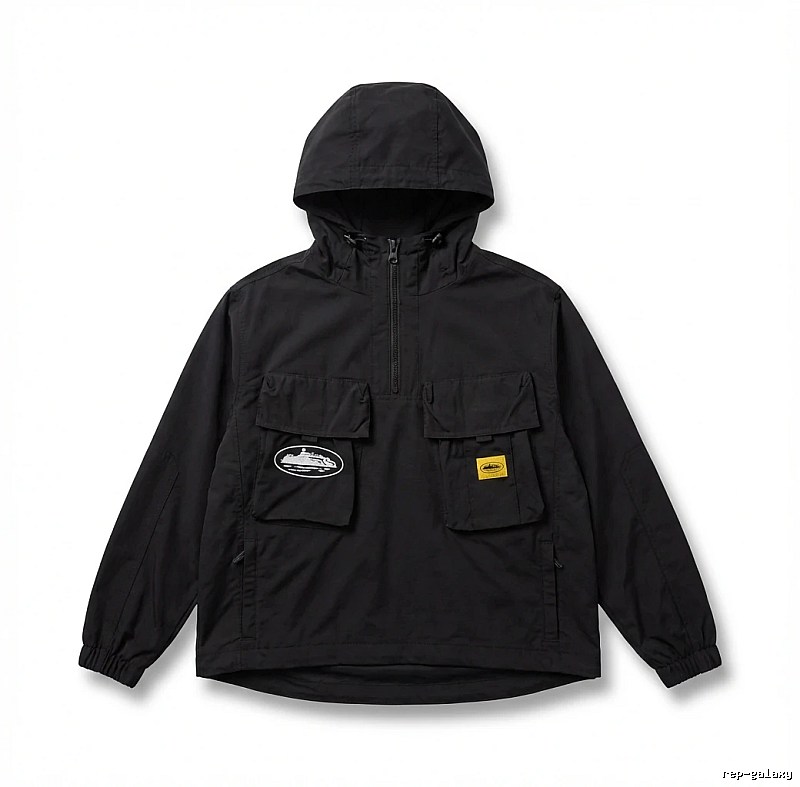 Corteiz Workwear Style Black Jacket