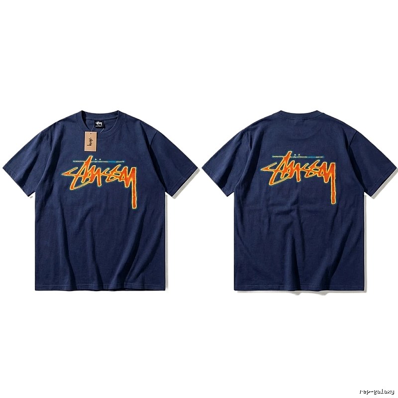 Dark blue T-shirt with Stussy graffiti style
