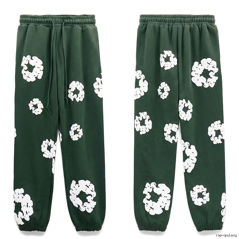 Denim Tears Printed Casual Dark Green Pants