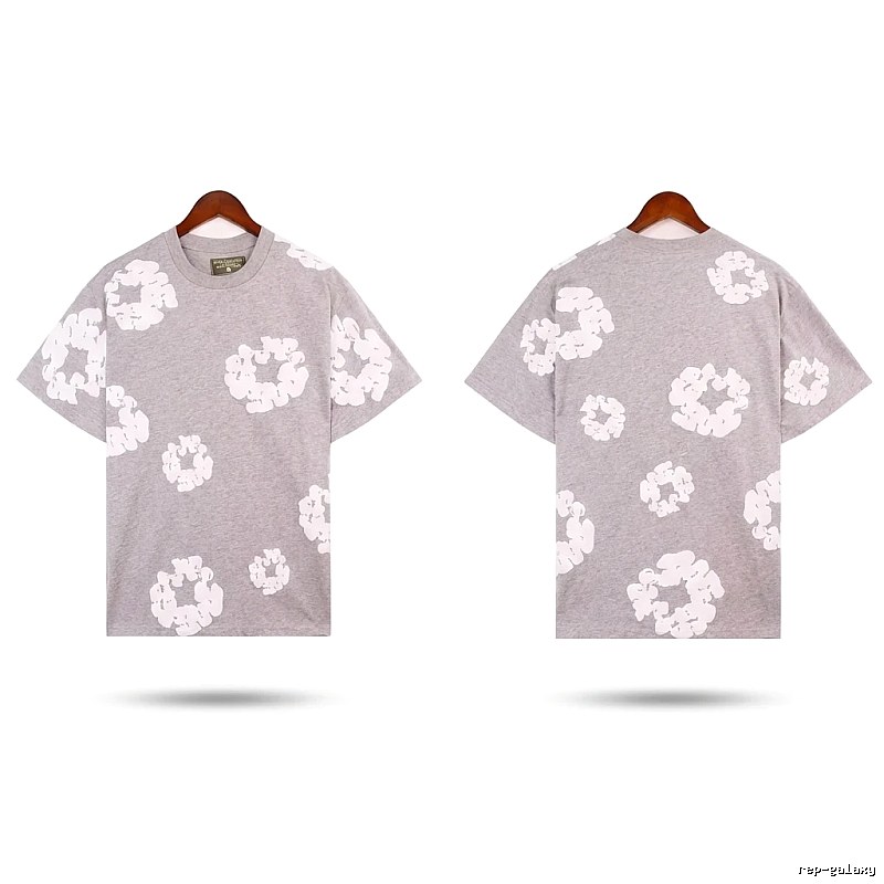 DENIM TEARS Printed Casual Grey T-shirt