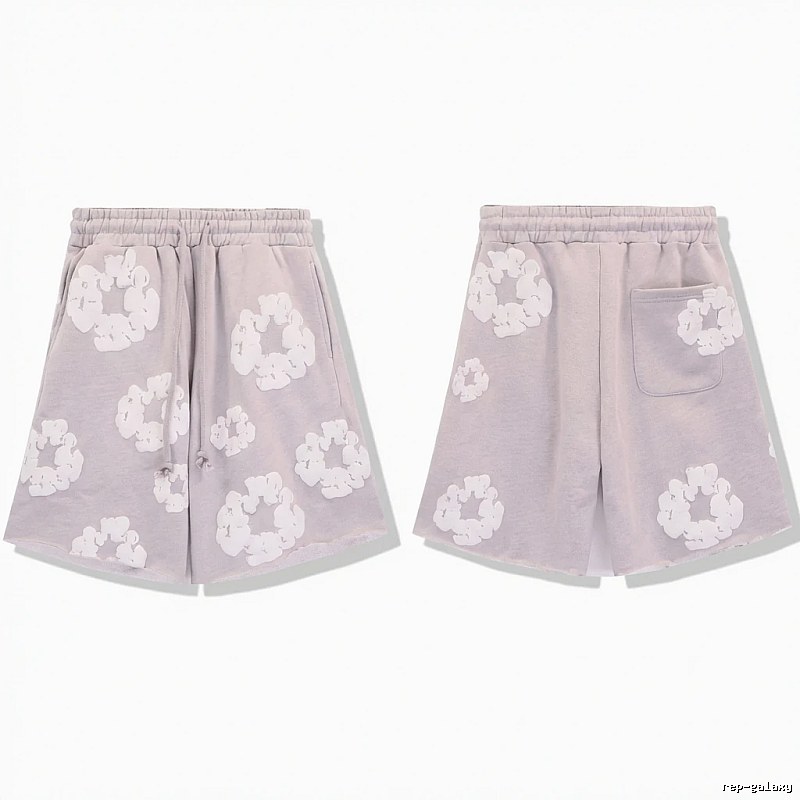 DENIM TEARS Printed Retro Style Shorts