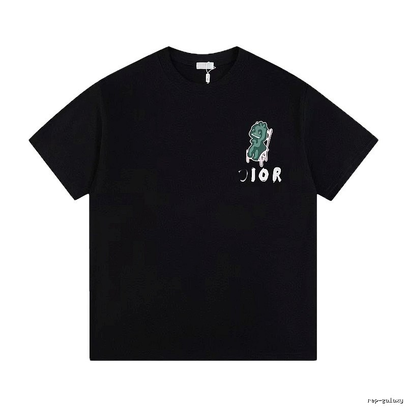 Dior Monster Print Trendy Black Short-sleeve T-shirt