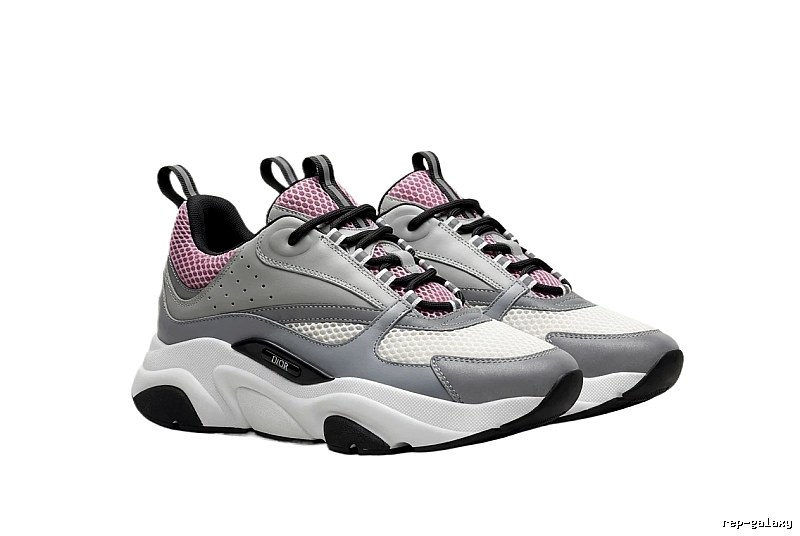 Dior retro-style gray-pink sports shoes