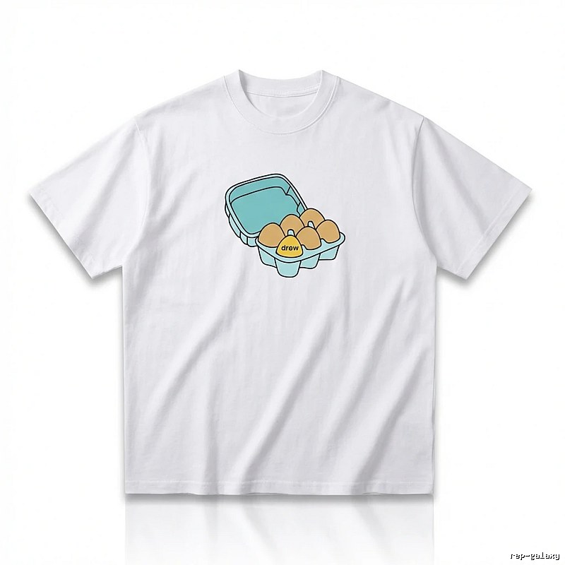 DREW Egg Series Simple White T-shirt
